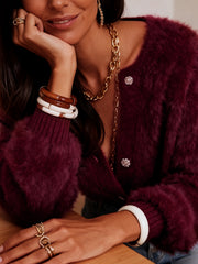 New Autumn Winter Niche Cardigan for Women, Lazy Style Sweater Coat, Wine Red Faux Mink Velvet Round Neck Designer Cardigan, Casual Elegant Autumn Winter Coat, Urban Commuter Basic Versatile, Stylish Casual Vacation Style, Designer Pattern Niche