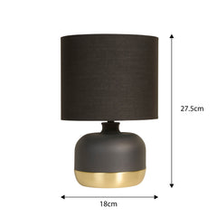 Black & Gold Touch Lamp