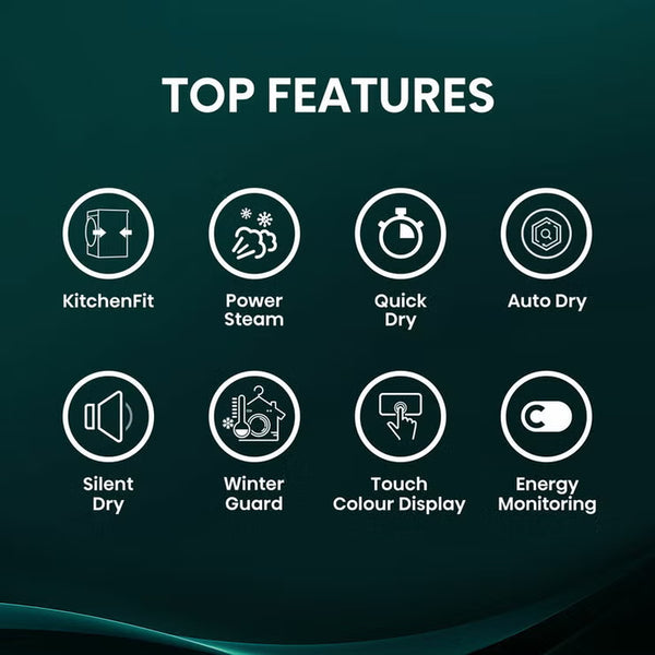 Hisense Kitchenfit 5I Series DH5I904BBBC, 9Kg Heat Pump Dryer, A+++ Rated in Black