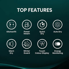 Hisense Kitchenfit 5I Series DH5I904BBBC, 9Kg Heat Pump Dryer, A+++ Rated in Black