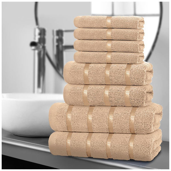 8pcs Egyptian Cotton Towel Set | Quick-Drying & Highly Absorbent | Includes 8 Towels | Sophisticated Design | 15 Elegant Colours | Machine Washable