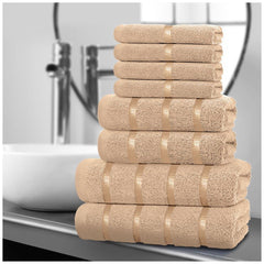 8pcs Egyptian Cotton Towel Set | Quick-Drying & Highly Absorbent | Includes 8 Towels | Sophisticated Design | 15 Elegant Colours | Machine Washable