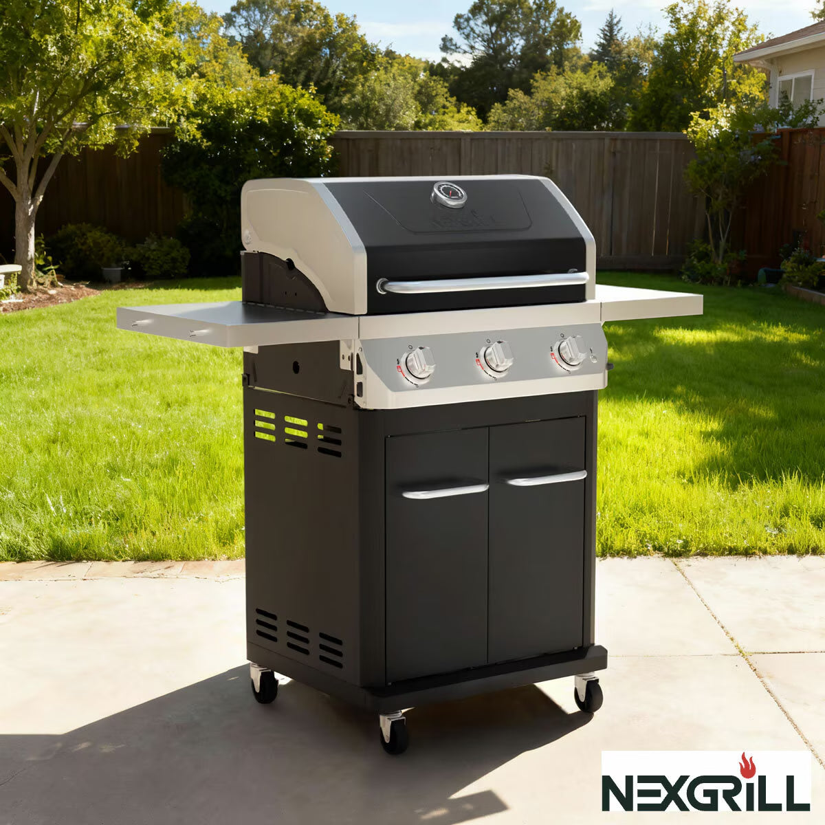 Nexgrill 3 Burner Gas Barbecue Grill + Cover