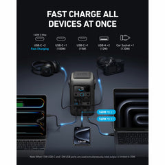 Anker C300X DC Portable Power Station + 100W Foldable Solar Panel