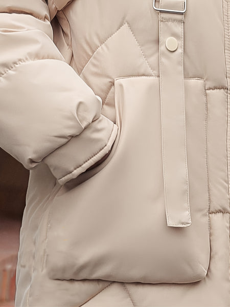Women's Padded Coat, Long Style Outerwear, Fashionable New Winter Arrival, Warm Casual Thickened Padded Jacket