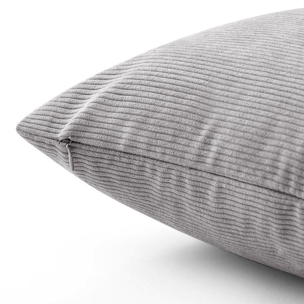 1pc Stripe Velvet Cushion Cover – Soft Luxury Cushion Case, Modern Textured Design, Machine Washable for Sofa & Bedroom Decor, Ideal Gift