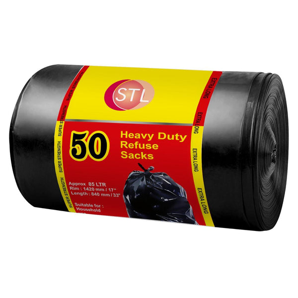 EXTRA STRONG HEAVY DUTY BLACK BIN LINERS RUBBISH BAGS WASTE REFUSE GARBAGE SACKS