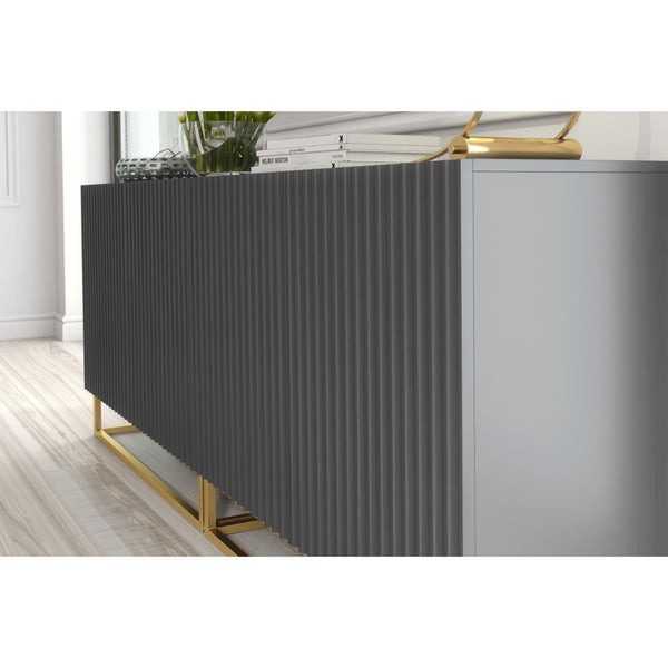 Ripple Duo 200cm Modern Sideboard with Fluted Doors and Storage