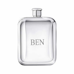 Fred Bennett Stainless Steel Brown Leather Hip Flask, Personalisation Available