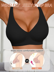 Full-Coverage Push-Up Bra - High Wire-Free Lift, Non-Detachable Padding, Soft T-Shirt Compatible Strap, Casual And Formal Elegant Lingerie, Hand Washable (No Underwire, One-Piece Design)