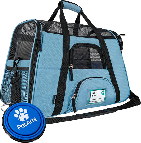 Petami Premium Airline Approved Soft-Sided Pet Travel Carrier | Ideal for Small - Medium Sized Cats, Dogs, and Pets | Ventilated, Comfortable Design with Safety Features (Small, Pink)