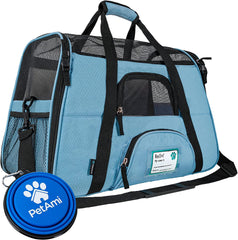 Petami Premium Airline Approved Soft-Sided Pet Travel Carrier | Ideal for Small - Medium Sized Cats, Dogs, and Pets | Ventilated, Comfortable Design with Safety Features (Small, Pink)