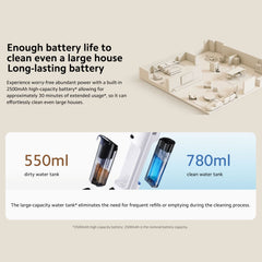 Xiaomi Truclean W20 Wet Dry Vacuum,2500mah High-Capacity Battery15000pa Powerful Automatic Suction,Large-Capacity Water Tank,Powerful Cleaning And Mopping