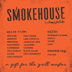 Smokehouse by Thoughtfully, Gourmet Ultimate Grilling Spice Set, Grill Seasonings and Rubs Gift Set, Flavors Include Chili Garlic, Italian Seasoning, Cayenne Spice Rub and More, Pack of 20