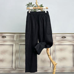 Women's Comfortable Straight-leg Pants - Lightweight Summer Casual Trousers, Wide-leg, Loose-fit, Breathable Straight-leg Pants