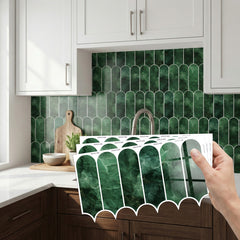 12pcs Self Adhesive Wall Tile Sticker 15.4 x 30.5 cm Peel and Stick Tiles for Kitchen and Bathroom