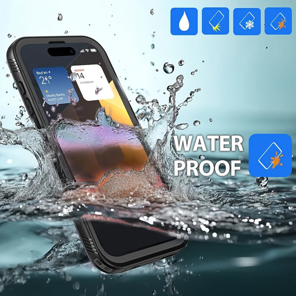 Phone Case - Case for Iphone 16 15 14 13 12 11 Pro Max Plus Mini SE2 SE3 7 8 - Full Body Heavy Duty with Built-In Tempered Glass Screen Protector Dustproof Shockproof Underwater Diving Swimming Phone Case