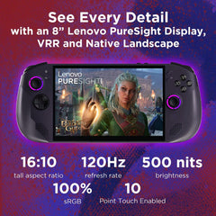 Lenovo Legion Go S, AMD Ryzen Z2 Go, 16GB RAM, 1TB SSD, 8 Inch Handheld Gaming PC Console, 83L3003BUK