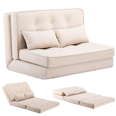 Folding Sofa Bed Adjustable Lazy Tatami Sofa Convertible Floor Couch 5 Levels Adjustable Backrest Lounge Chaise for Living Room Bedroom Guest Room