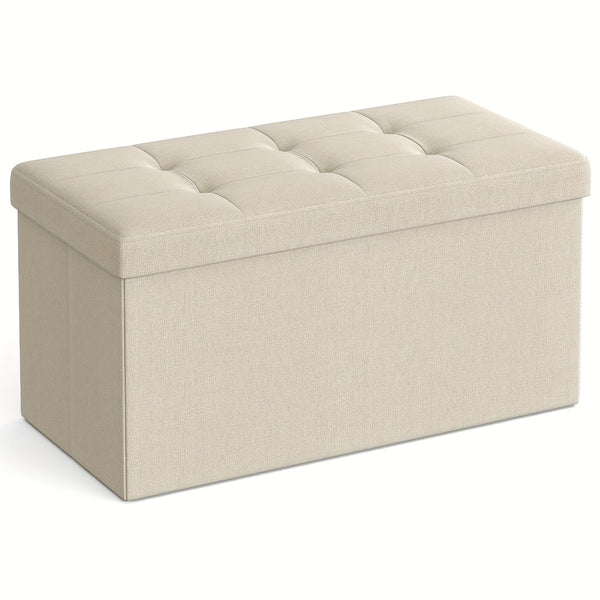 80L Large-Capacity Foldable Storage Stool Is Suitable for Storage Footstool in Living Room, Corridor and Bedroom.