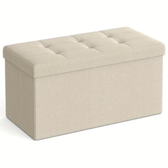 80L Large-Capacity Foldable Storage Stool Is Suitable for Storage Footstool in Living Room, Corridor and Bedroom.