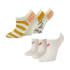 Caroline Gardner Ladies Trainer Sock, 6 Pack