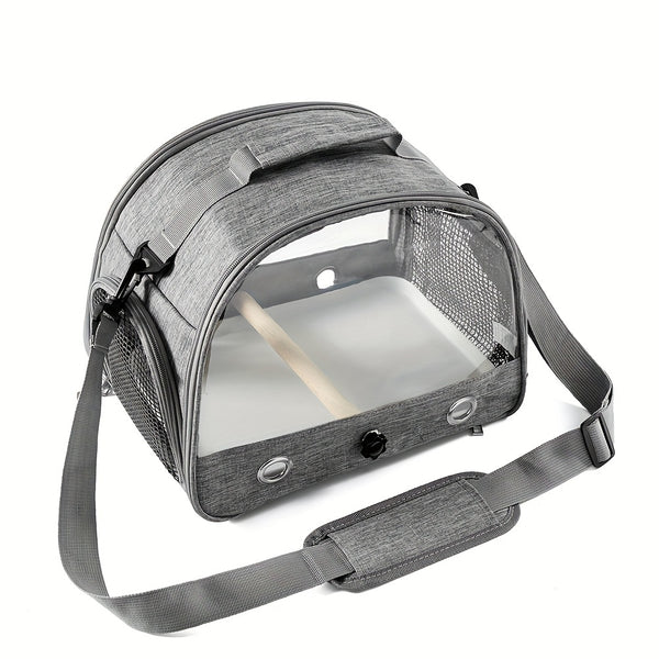 Portable Bird Travel Carrier with Stand and Shoulder Strap - Ideal for Parrots and Small Birds - Secure and Comfortable Pet Carrier Bag for Travel and Outdoors