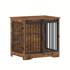 Hzuaneri 69cm Dog Crate, Furniture, Dog Kennel, 2 Doors, Modern Dog House, Suitable for Small and Medium Dogs, Side Table, Family Doghouse, 49 X 69 X 64.5cm, Rustic Brown