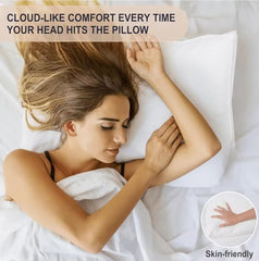 Hotel Quality Sleeping Pillows UK Made – Soft Medium Support, Breathable Bounce-Back Design with Premium Hollow Fibre Filling for Comfortable All-Season Sleep