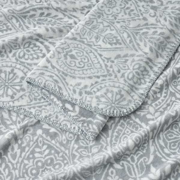 Casual Living Reversible Grey Plush Throw, 127 X 177 Cm