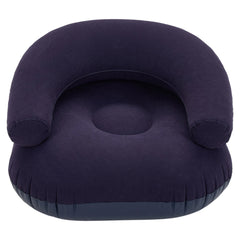 73*73*52cm U-shaped Outdoor Leisure Inflatable Sofas, Portable Inflatable Mattresses for Home Use, with Backrest, Foot Pump Included, Durable and Wear-resistant, Suitable for Home, Camping, Beach and Travel Use Green/Purple