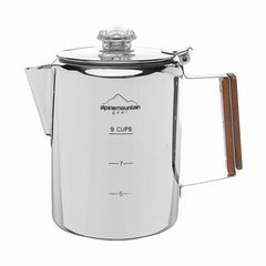 Alpine Mountain Gear Coffee Percolator with 4 Carabiner Mugs