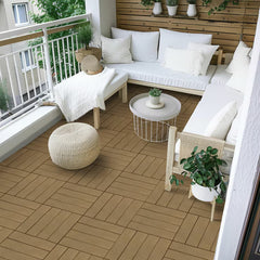 Golden Select Light Brown WPC Deck Tiles - 0.72M² per Pack