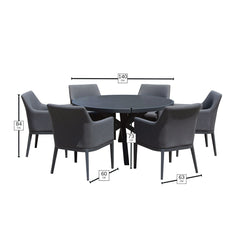 Bramblecrest St Lucia 7 Piece Upholstered Dining Set