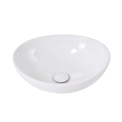 Ceramic Counter Top Sink Hand Washing Basin Modern Bathroom Cloakroom Sink Bowl with Waste Pipe Kits 410*340*140mm