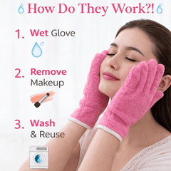 Make Up Remover Gloves Skincare Products For Women Sensitive Skin Wet Wipes Make Up Remover Pads Make Up Remover Products Make Up Remover Wipe for Eyes Facial Sponges Your Face Sensitive Wipes Soft Microfiber Towel Suitable For Women Clean Girl Accessorie