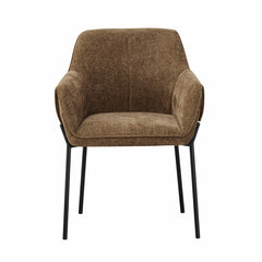 Manila Brown Fabric Dining Chair, 2 Pack