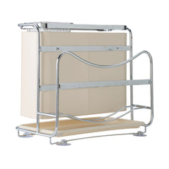 1pc Cream Kitchen Utensil Storage Rack with Drainage Tray, Multifunctional Cutlery Slots for Spoon, Knife, Fork, Shovel, Knives, Chopsticks, Chopping Boards, Pot Lids and More, Durable Structure, Compact Countertop Design, Versatile Kitchen Organizer, Des
