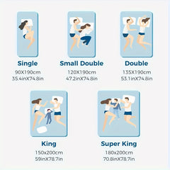 Hotel Quality 10cm Extra Thick Mattress Topper With Deep Fitted Elastic Corners Luxury Mattress Topper For All Seasons And for all Sizes Available Single, Small Double, Double, King, And Super King