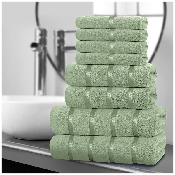 8pcs Egyptian Cotton Towel Set | Quick-Drying & Highly Absorbent | Includes 8 Towels | Sophisticated Design | 15 Elegant Colours | Machine Washable