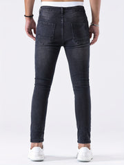 European and American Stretch Ripped Skinny Jeans
