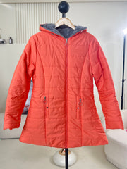 Women's Zip-Up Long Sleeve Slim Fit Padded Hooded Coat