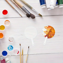 100pcs Adorable Mini Blank Fans | Perfect For Art Projects, Small Gifts For Weddings And Birthday Parties, Unique Presents For Your Girlfriend Or Boyfriend, Made Of Plastic