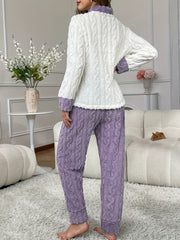 Autumn and Winter New Women's Long-Sleeve Robe Set with Embroidered Bear Pocket Design, Warm and Comfortable Loose-Fit Casual Home Wear