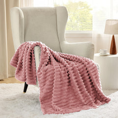1pc Thickened Blanket Soft And Comfortable Faux Rabbit Hair Reversible Blanket Thermal Blanket Nap Blanket Air Conditioning Blanket Office Outdoor Camping Gift Blanket Perfect for All Seasons