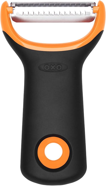 OXO Good Grips 3-Piece Assorted Prep Peeler Set – Includes Straight, Serrated & Julienne Peelers – Y-Shaped Design – Sharp Stainless Steel Blades – Non-Slip Handle – Dishwasher Safe
