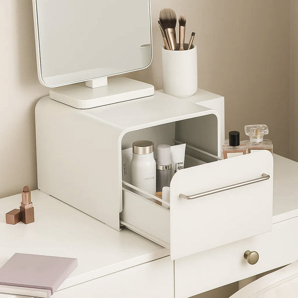 Coffee Machine Stand with Storage Drawer Metal Countertop Organiser Box for Cups and Coffee Accessories, Kitchen Worktop Space-Saving Rack