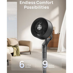 DREO Turbopoly™ 350S Smart Pedestal Fan with 3D Oscillation