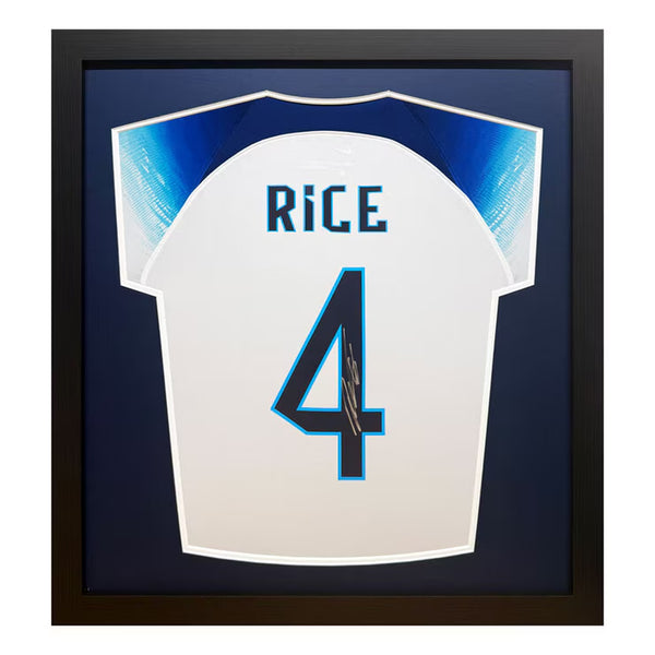 Declan Rice Signed Framed England Football Shirt