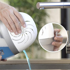 Unibond AERO 360º Moisture Absorber, 1 Device Incl. 1 Refill Tab 450G, Ultra-Absorbent Dehumidifier, Helps to Prevent Condensation, Mould & Musty Smells, Recyclable, Refillable Condensation Absorber